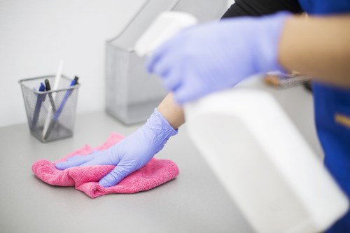 Local carpet cleaner treating stains in a Bayswater property