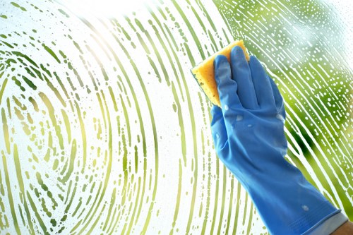 Cleaner preparing a property for a professional cleaning appointment