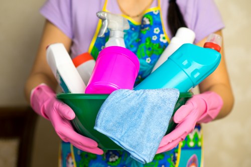 Detailed bathroom and floor cleaning during a move out clean
