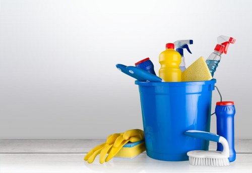 Cleaner wearing PPE during a Bayswater cleaning task